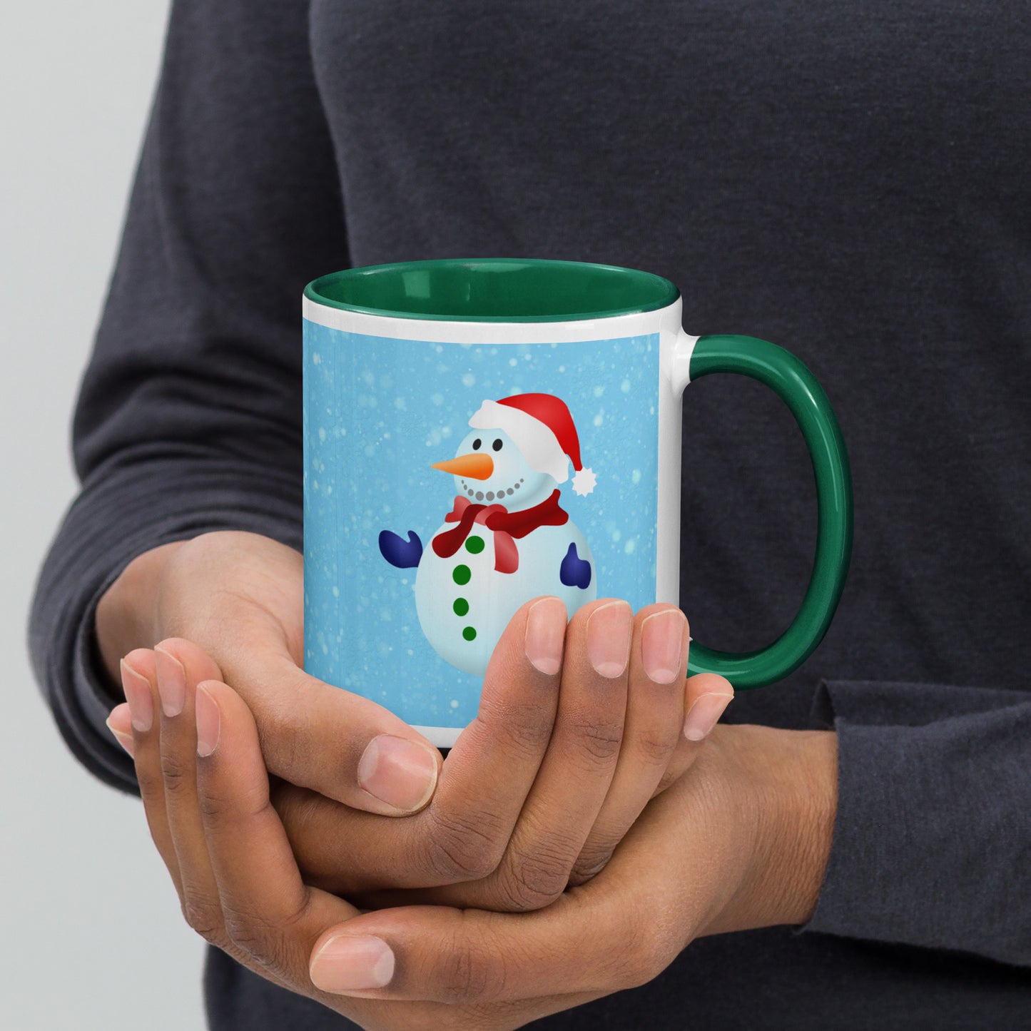 Snowflakes Mug with Colour Inside