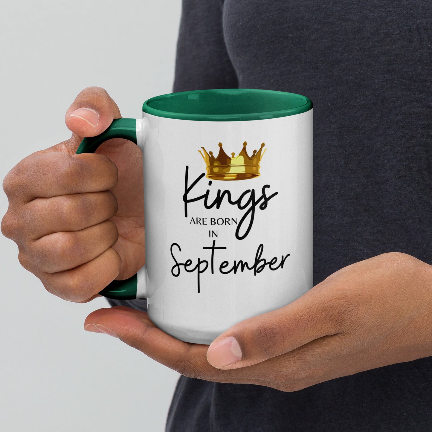 Kings Are Born In September Mug with Colour Inside