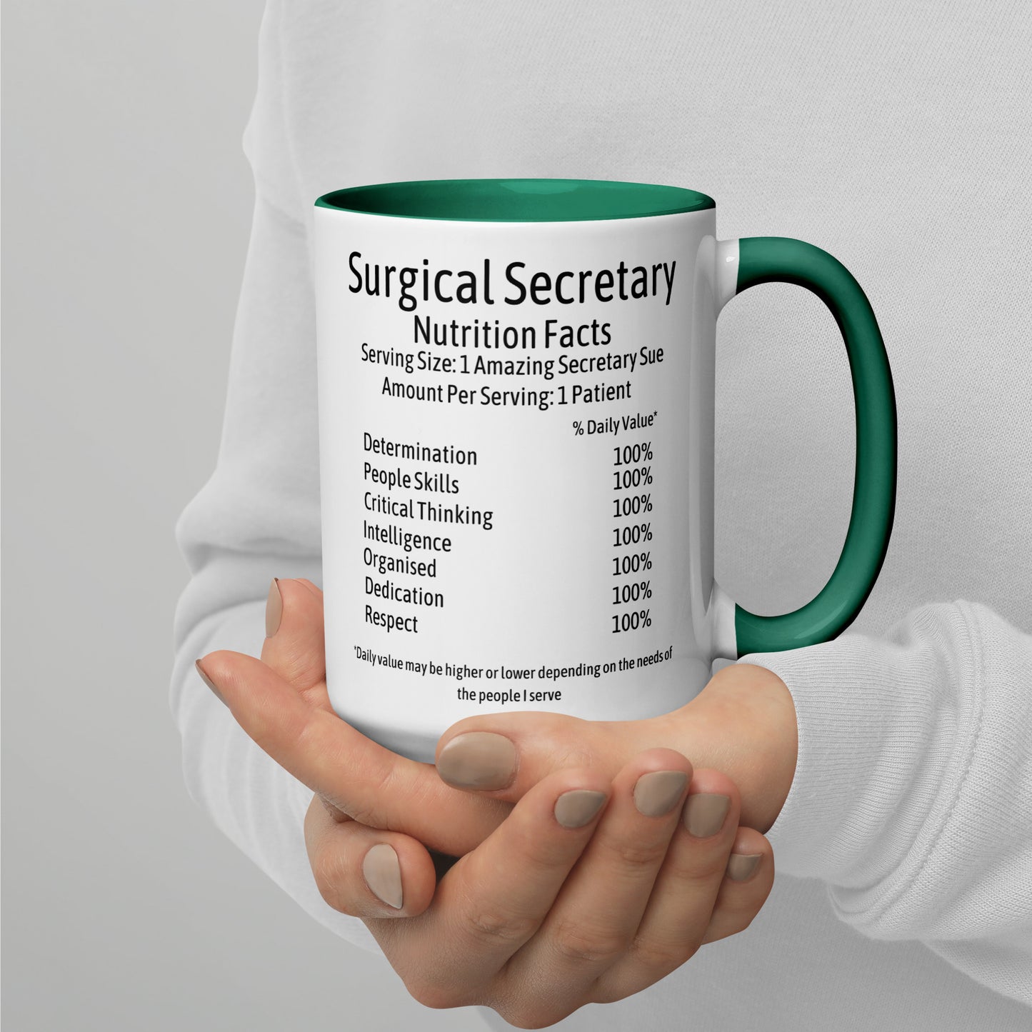 Personalised Surgical Secretary Mug with Colour Inside