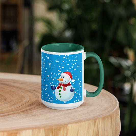 SnowMen Mug with Colour Inside