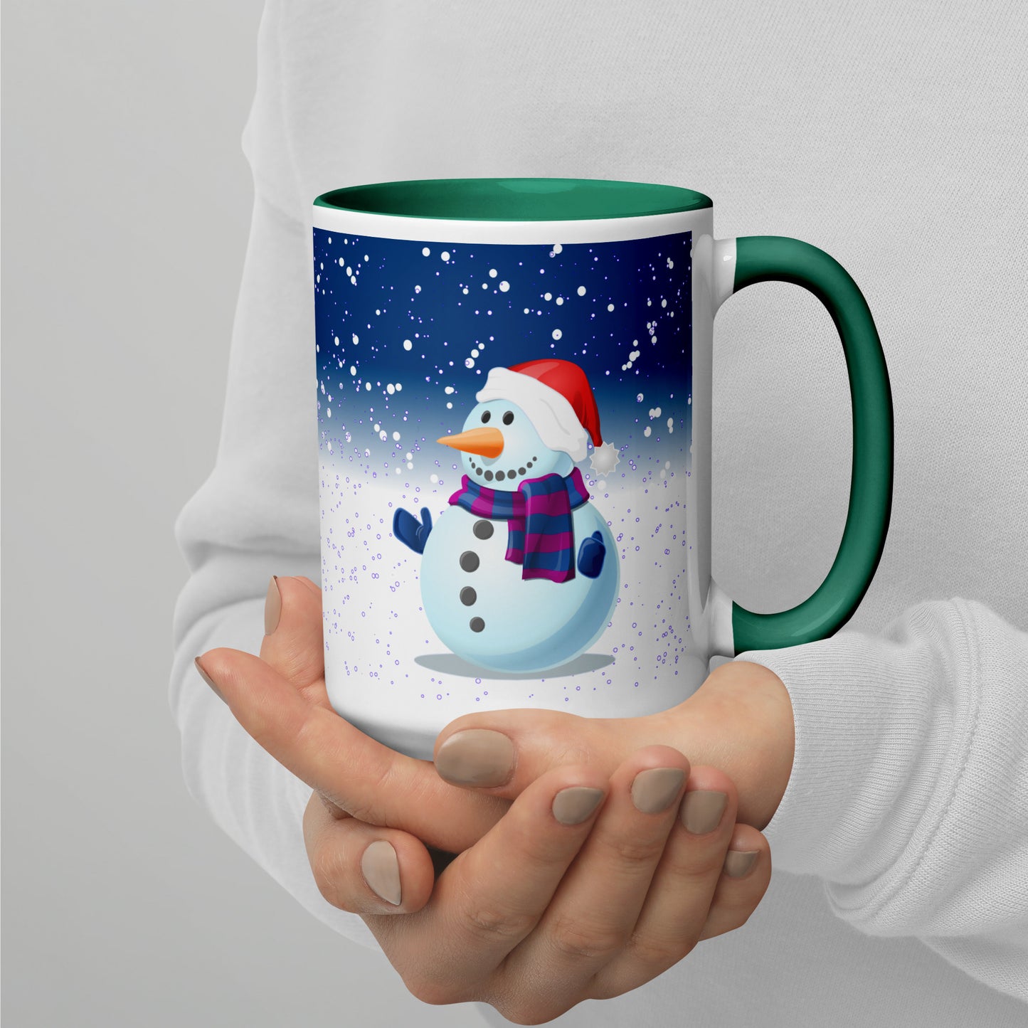 Snowman Mug with Colour Inside