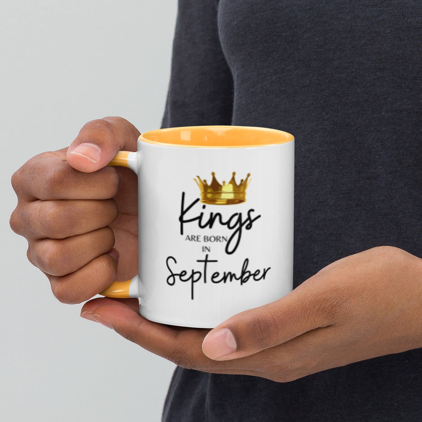 Kings Are Born In September Mug with Colour Inside