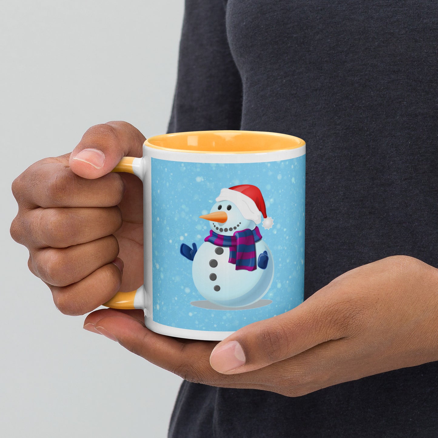 Snowflakes Mug with Colour Inside