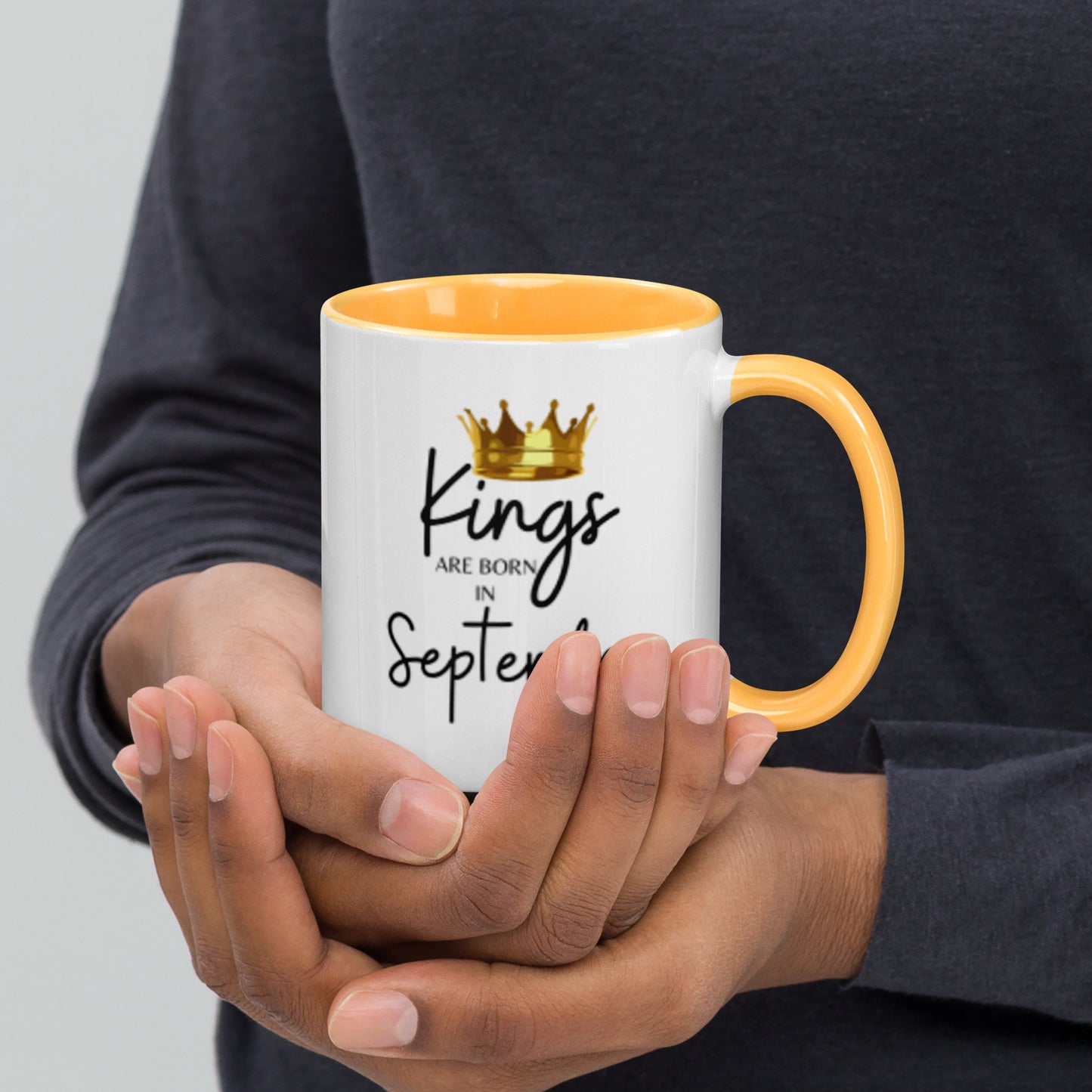 Kings Are Born In September Mug with Colour Inside