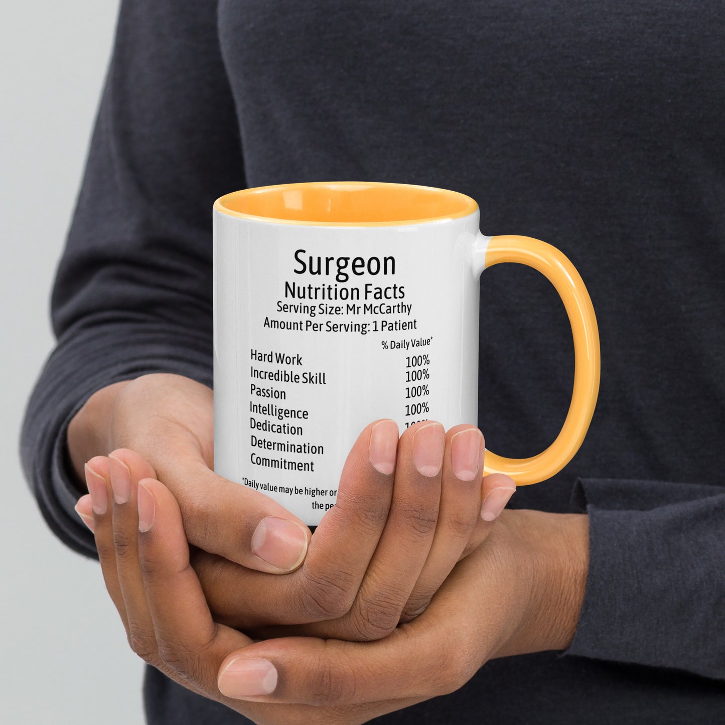 Personalised Surgeon Mug with Colour Inside