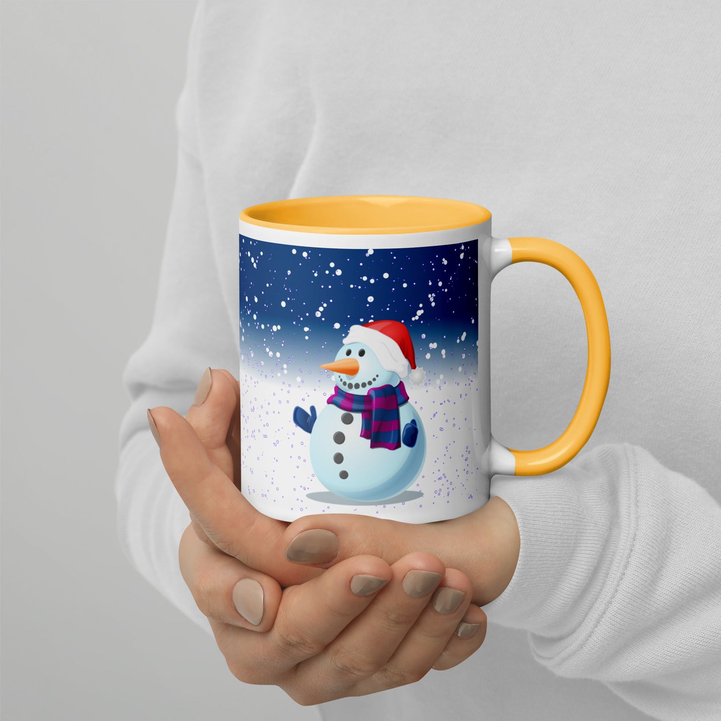 Snowman Mug with Colour Inside