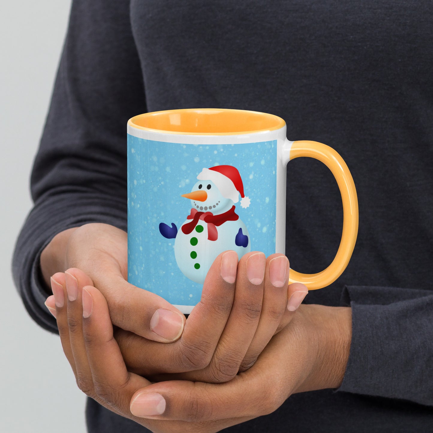 Snowflakes Mug with Colour Inside