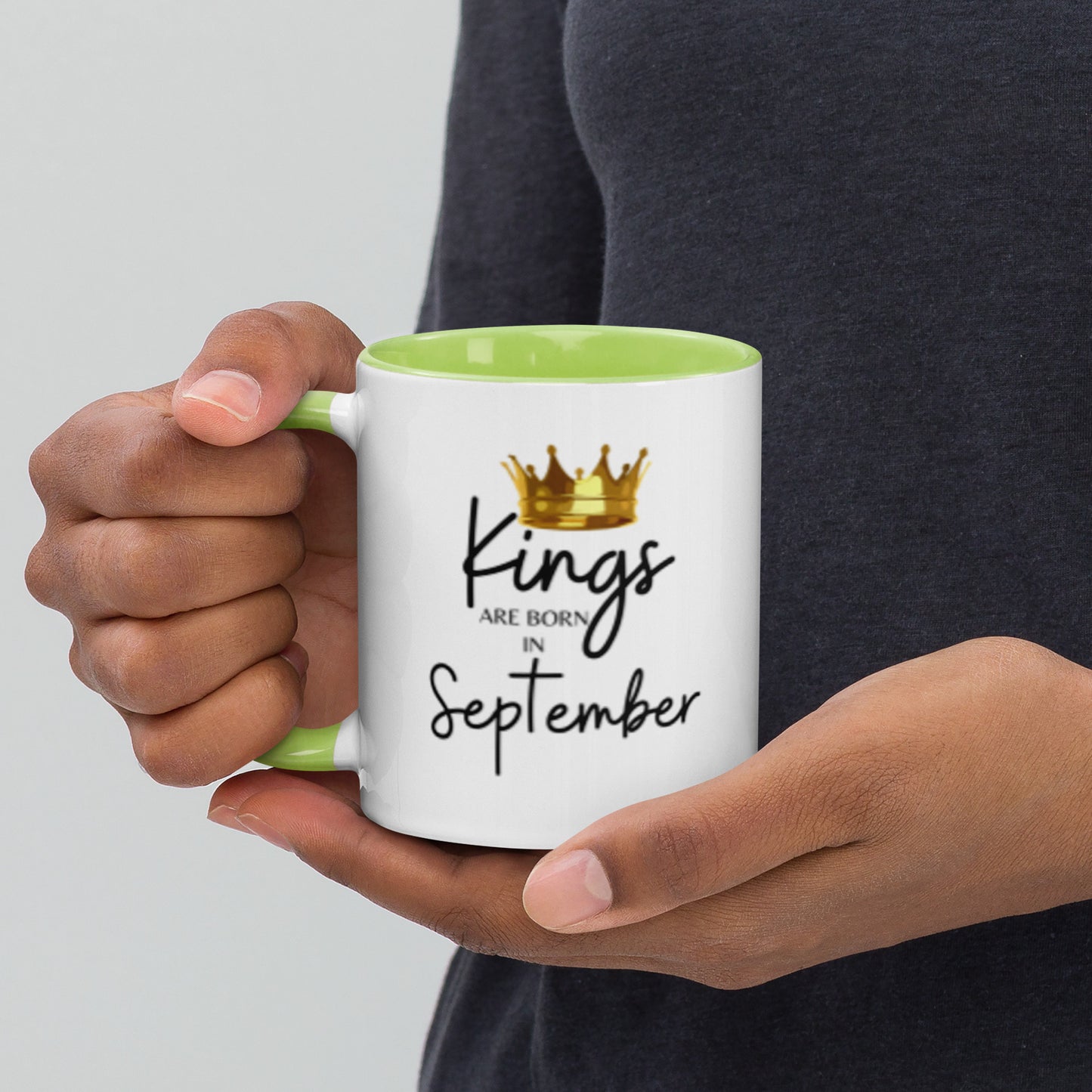 Kings Are Born In September Mug with Colour Inside