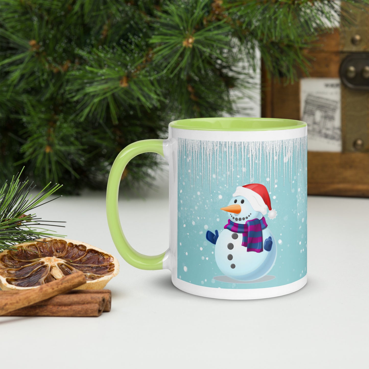 Snowmen 2 Mug with Colour Inside