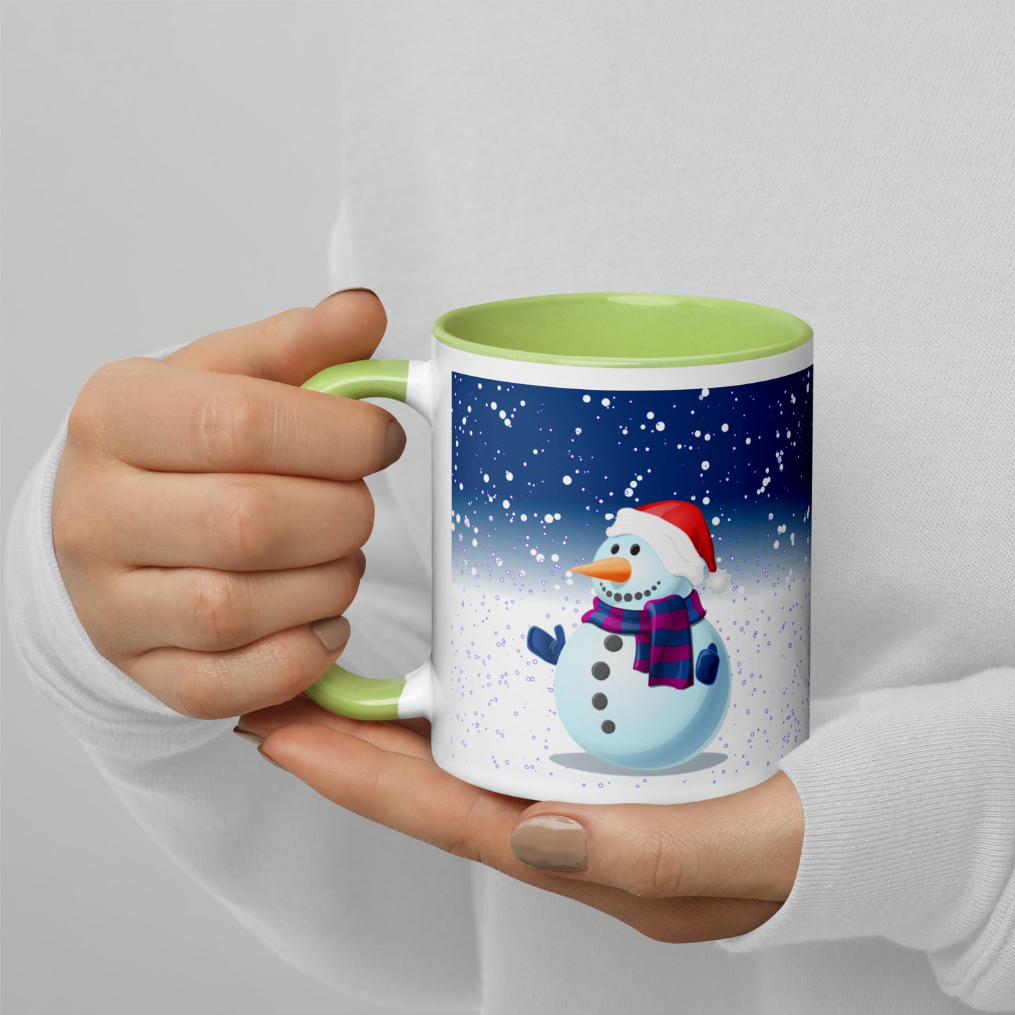 Snowman Mug with Colour Inside