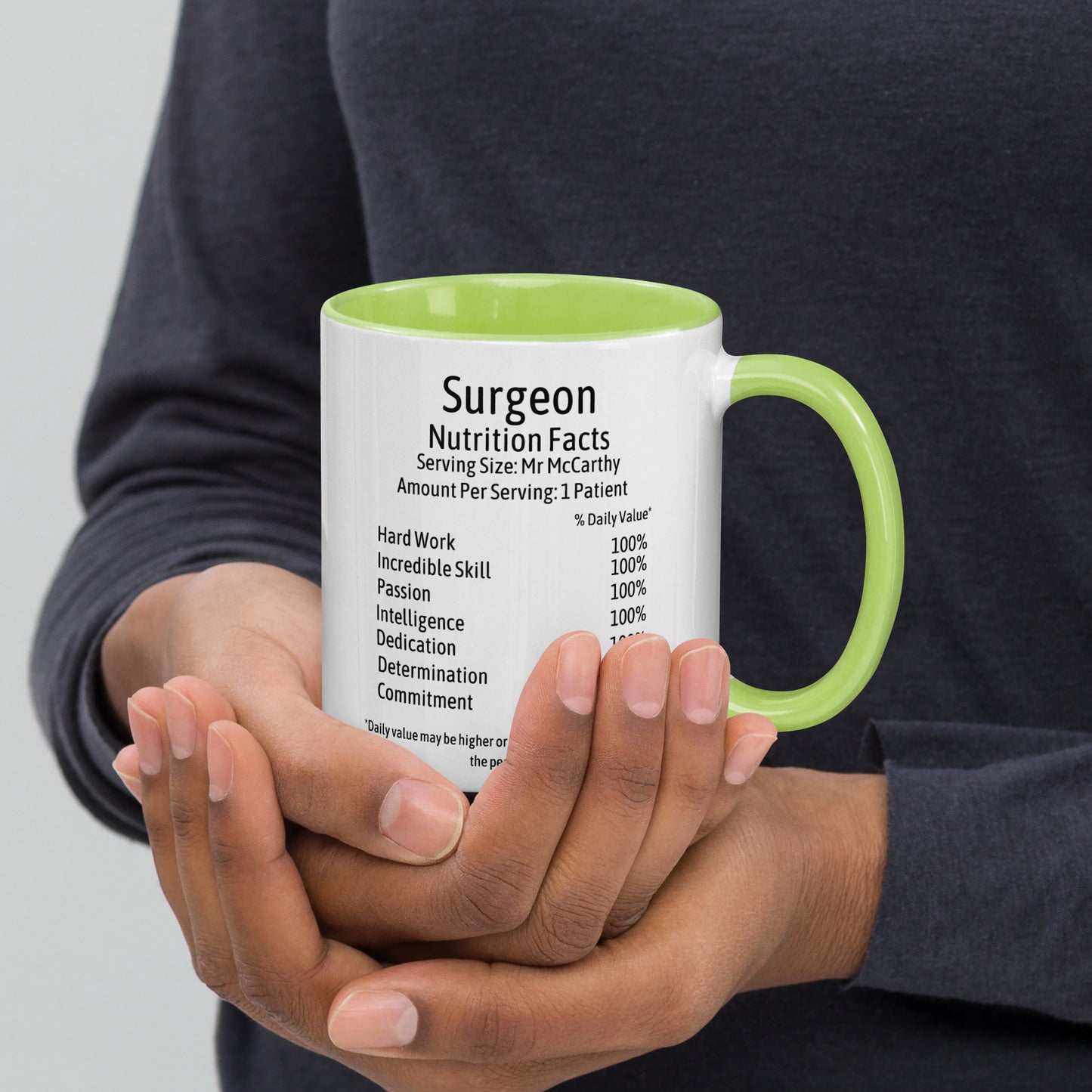 Personalised Surgeon Mug with Colour Inside