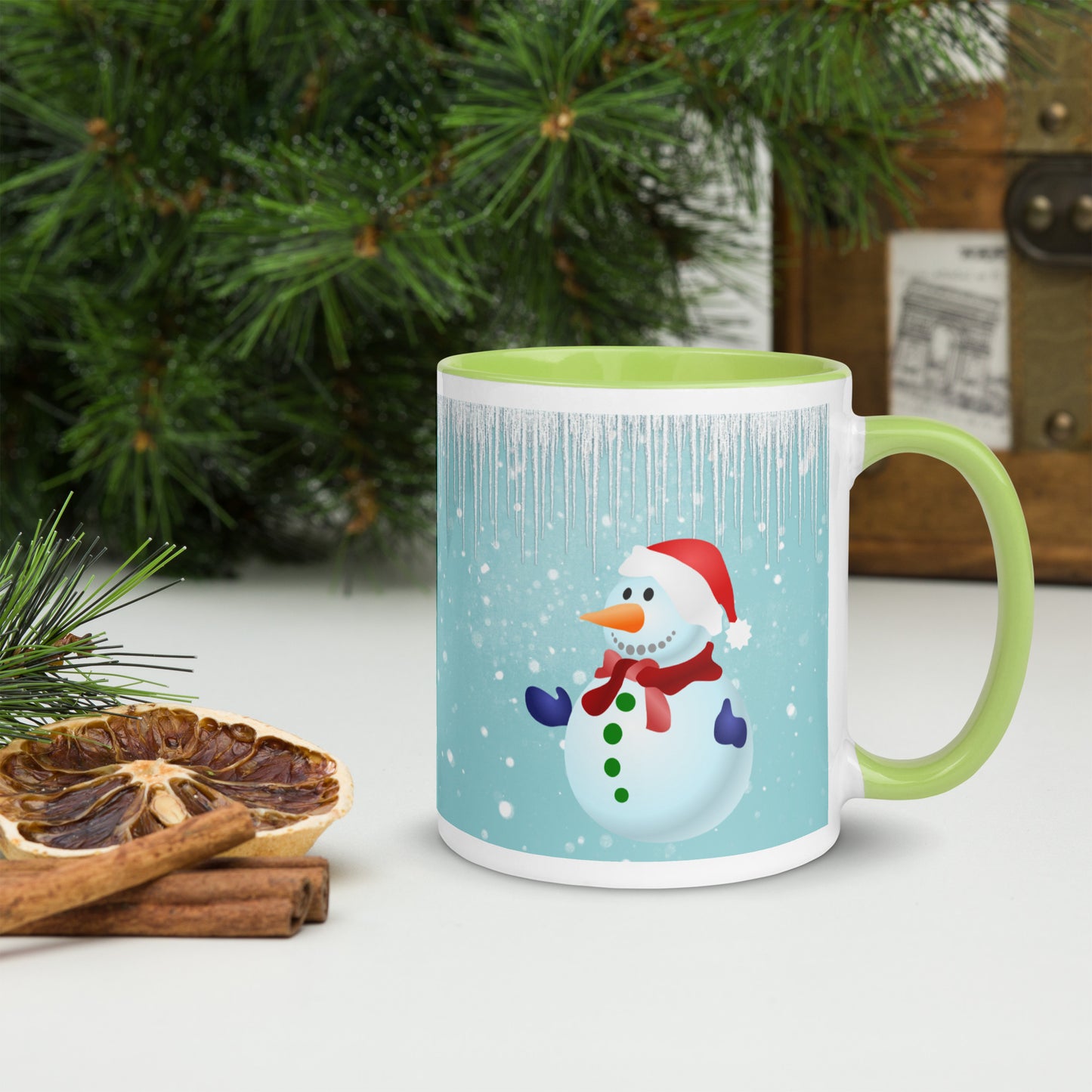 Snowmen 2 Mug with Colour Inside