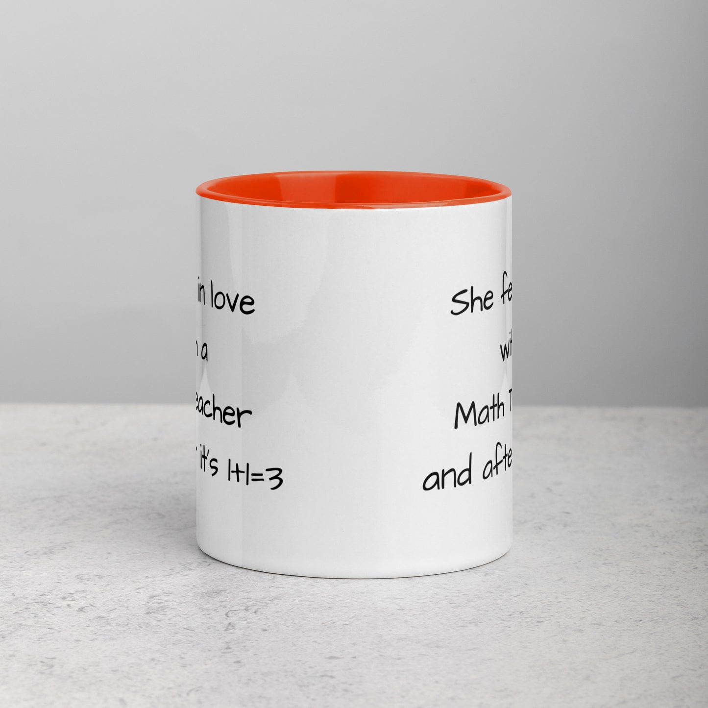 Math Teacher Mug with Color Inside