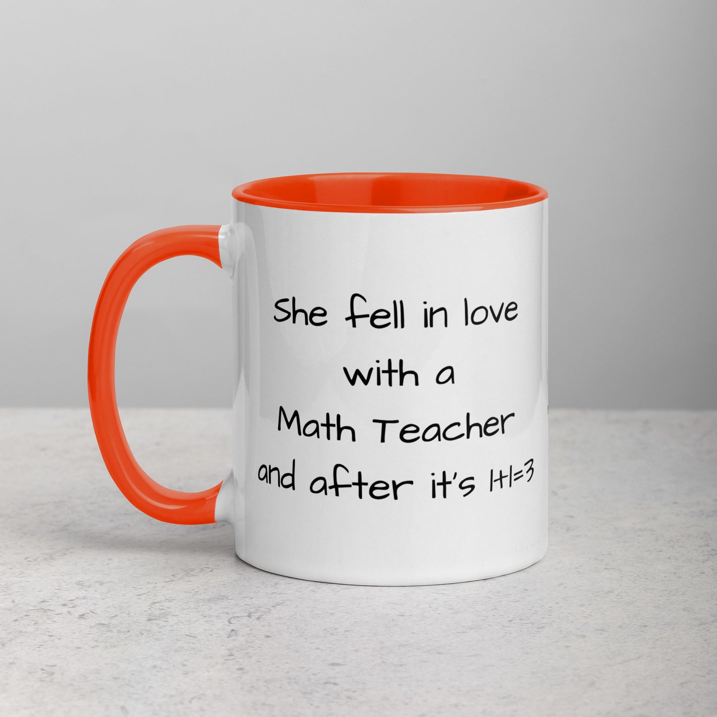 Math Teacher Mug with Color Inside