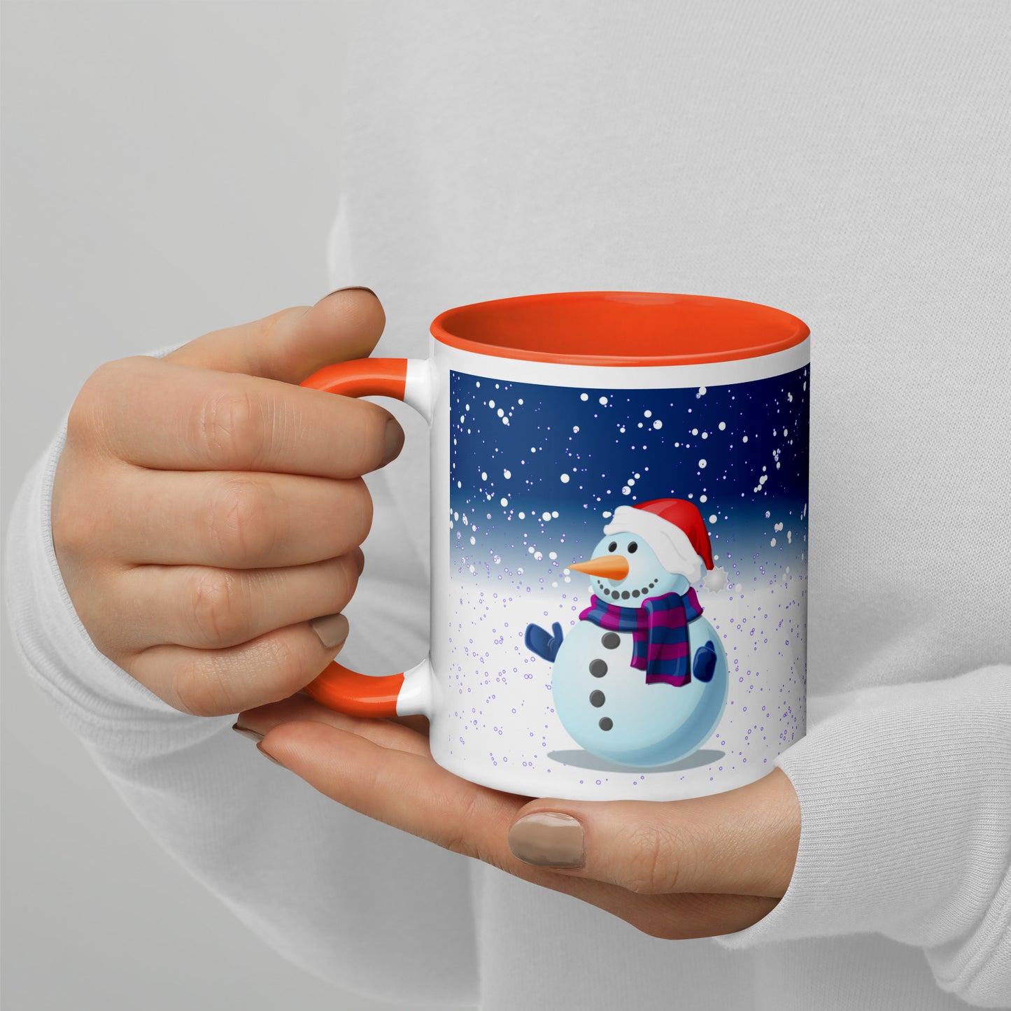 Snowman Mug with Colour Inside