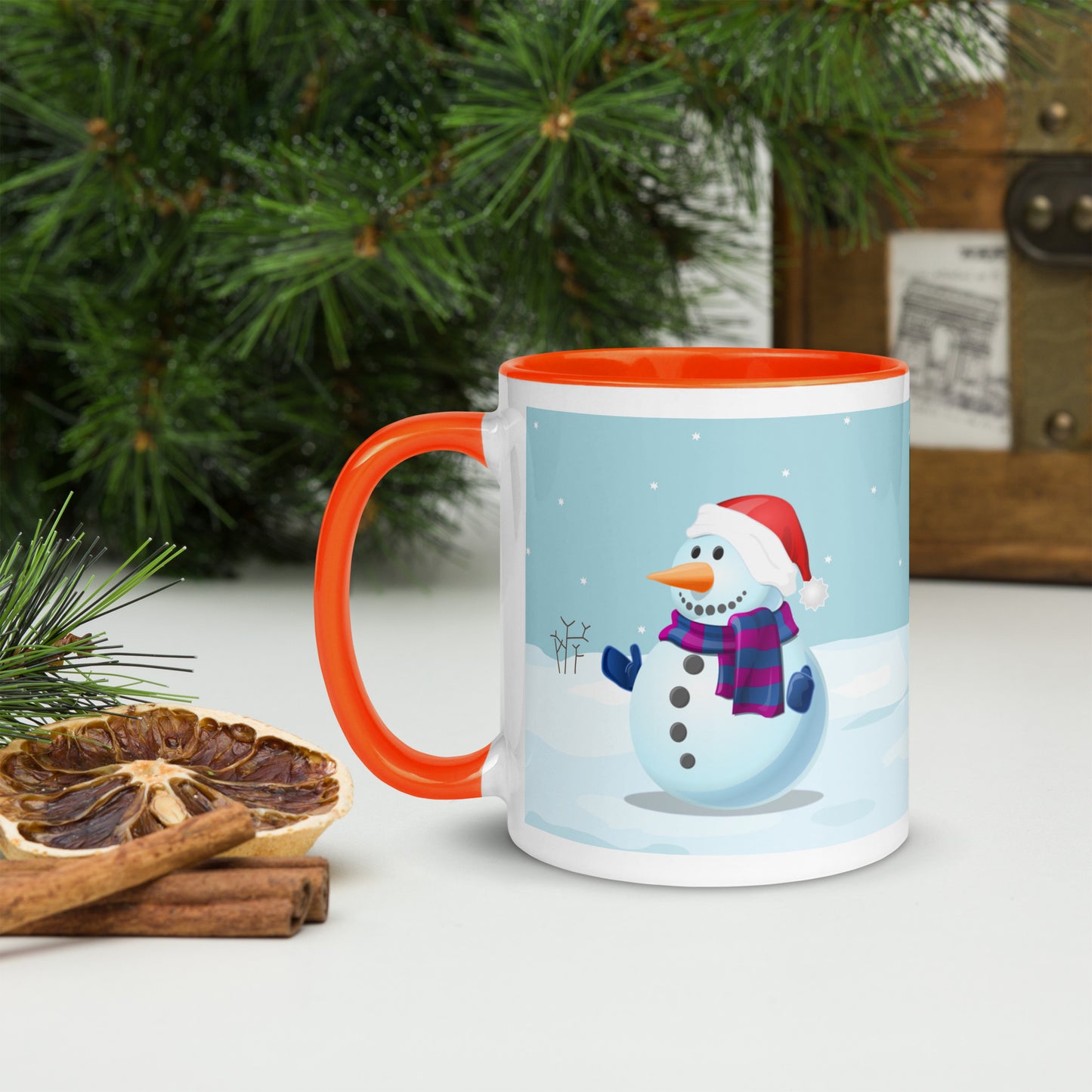 Snowy Mug with Colour Inside