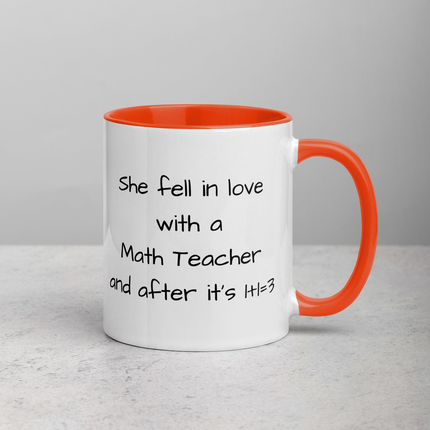 Math Teacher Mug with Color Inside