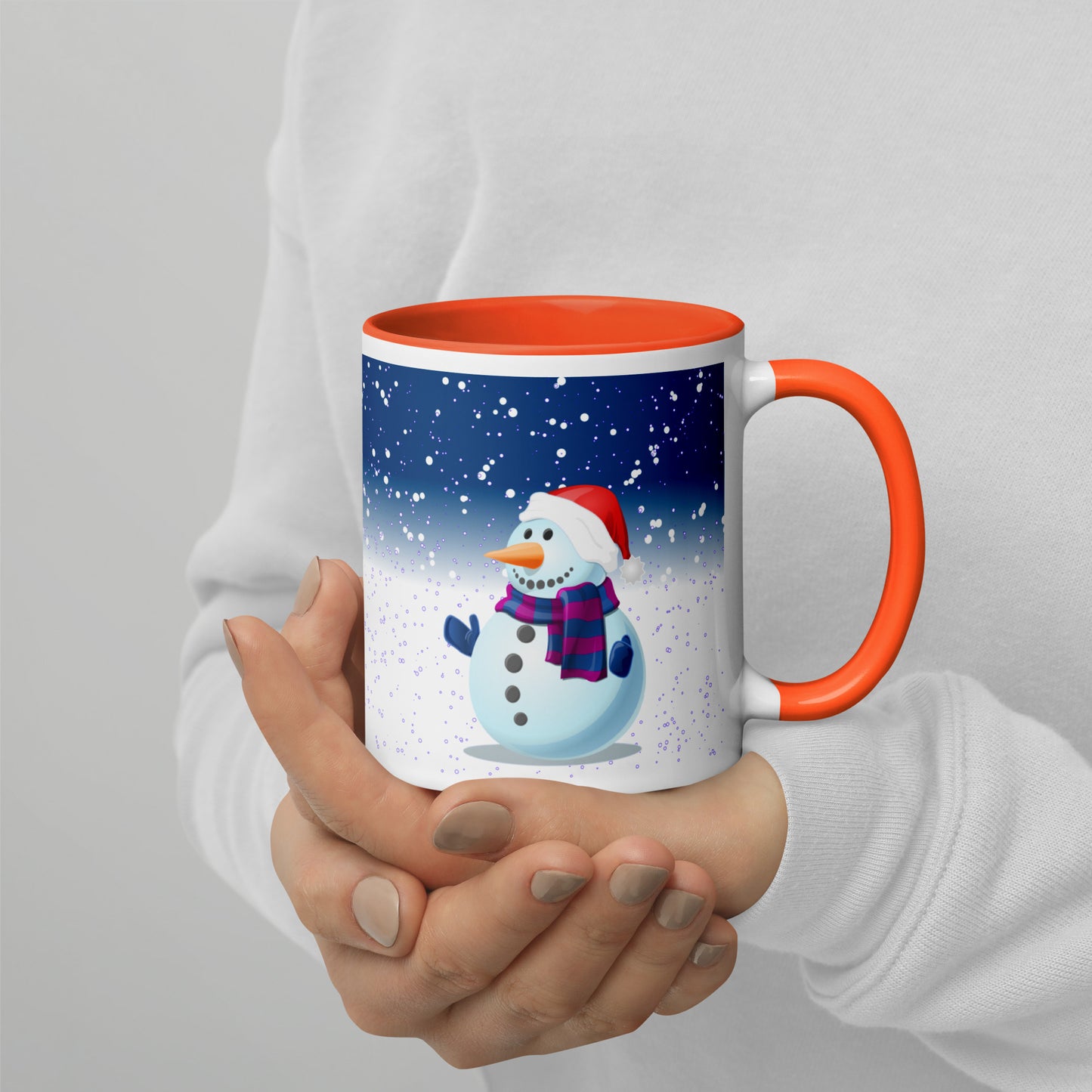 Snowman Mug with Colour Inside