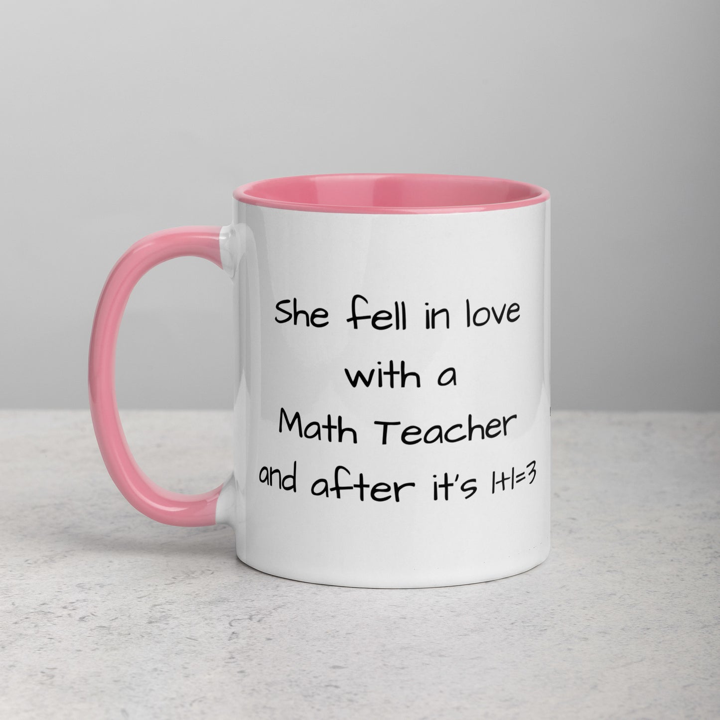 Math Teacher Mug with Color Inside