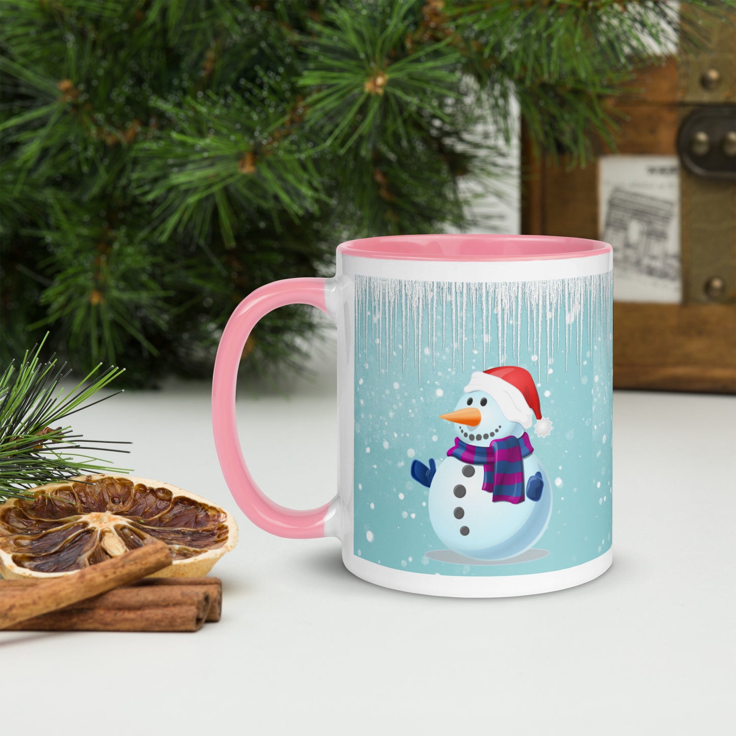 Snowmen 2 Mug with Colour Inside