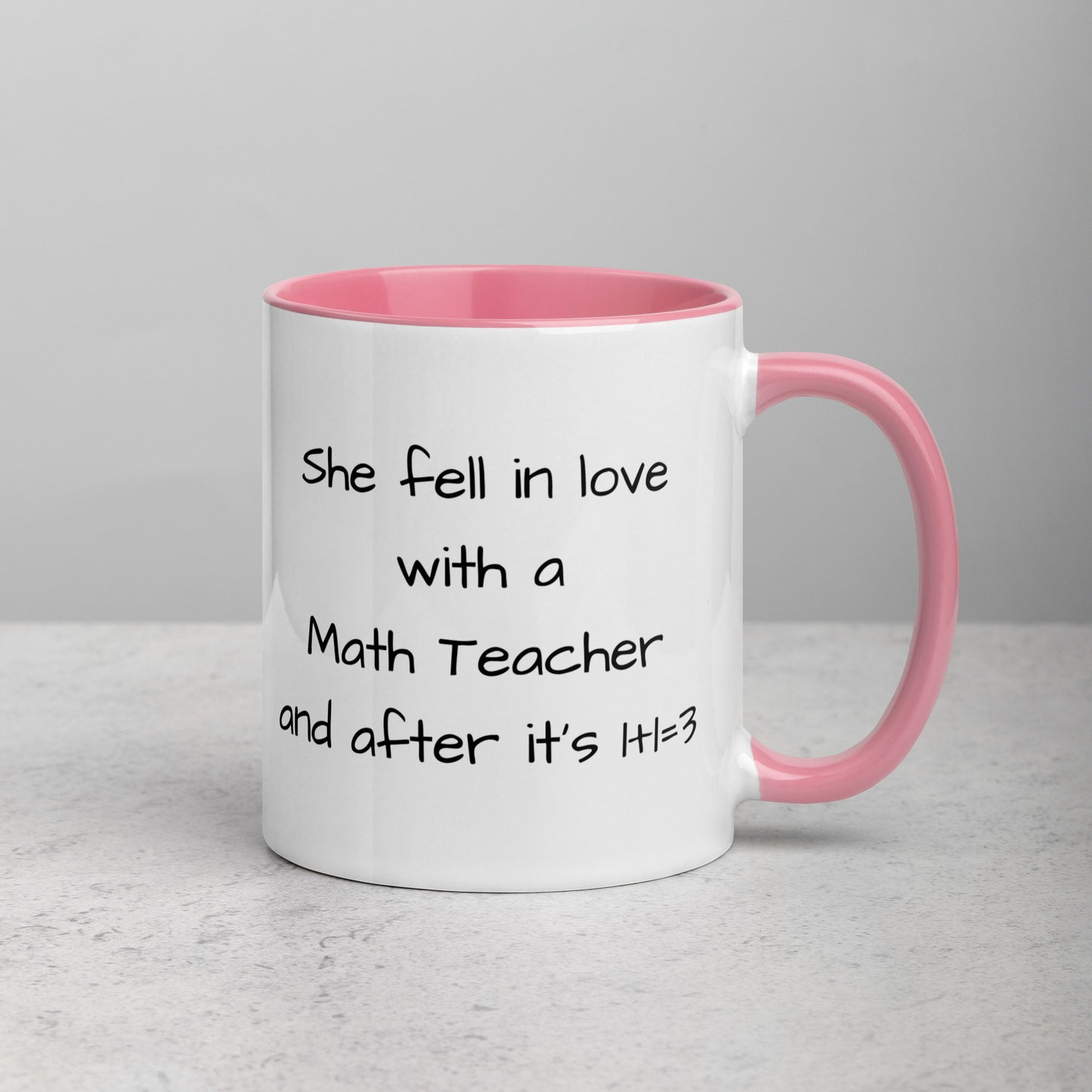 Math Teacher Mug with Color Inside