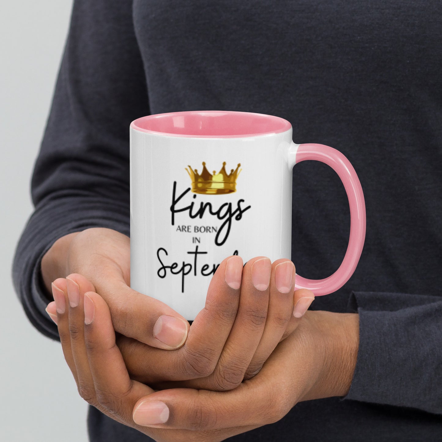 Kings Are Born In September Mug with Colour Inside