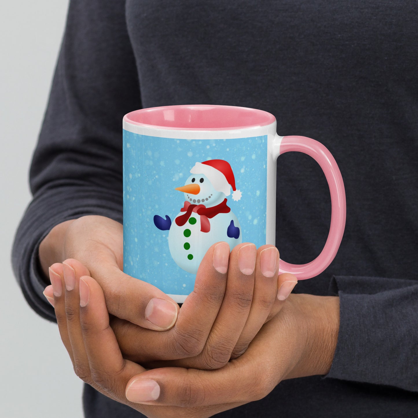 Snowflakes Mug with Colour Inside