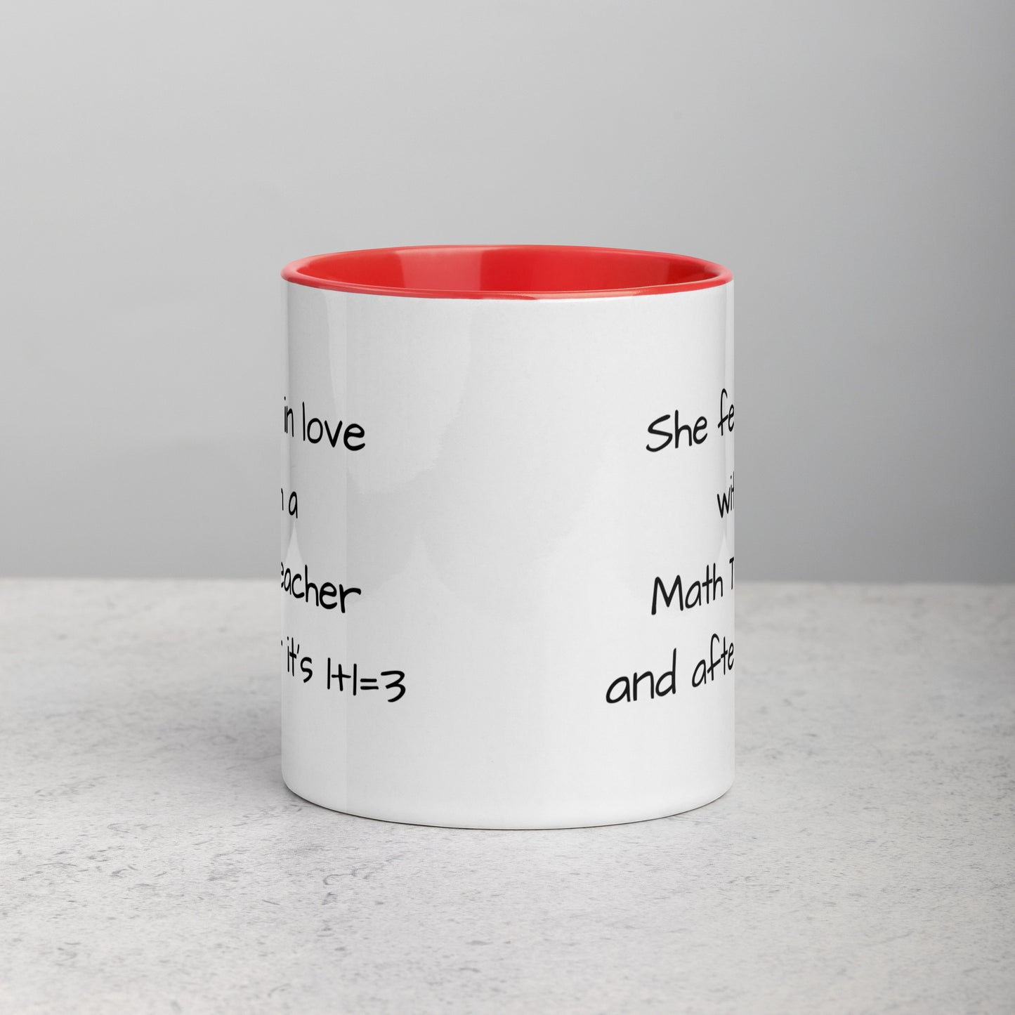 Math Teacher Mug with Color Inside