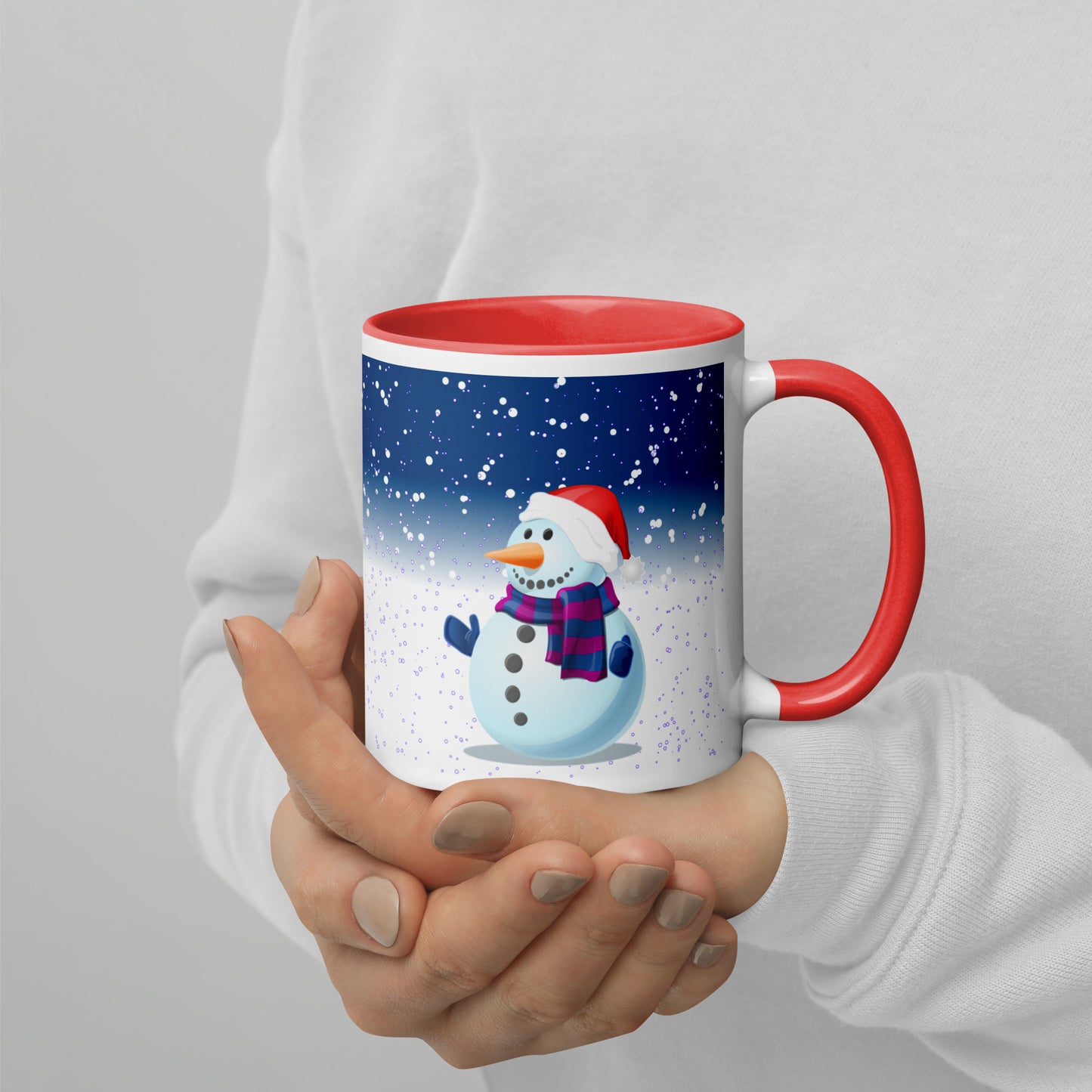 Snowman Mug with Colour Inside