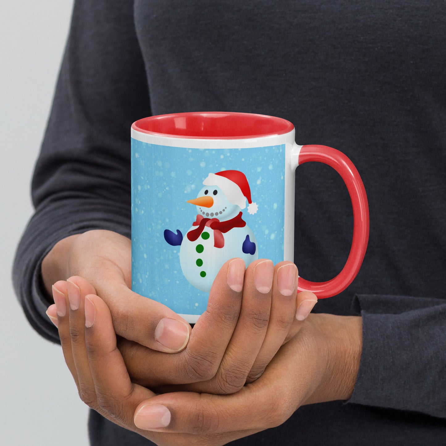 Snowflakes Mug with Colour Inside