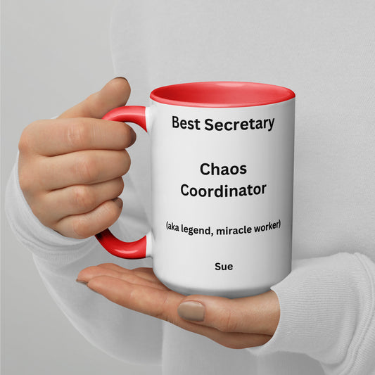 Personalised Surgical Secretary Mug with Colour Inside