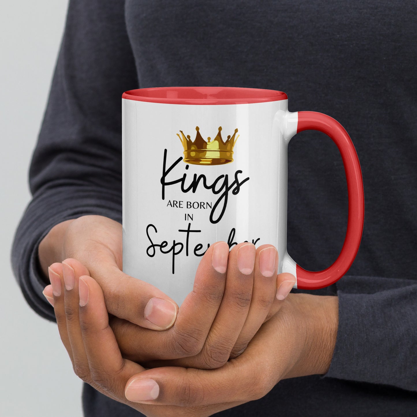 Kings Are Born In September Mug with Colour Inside