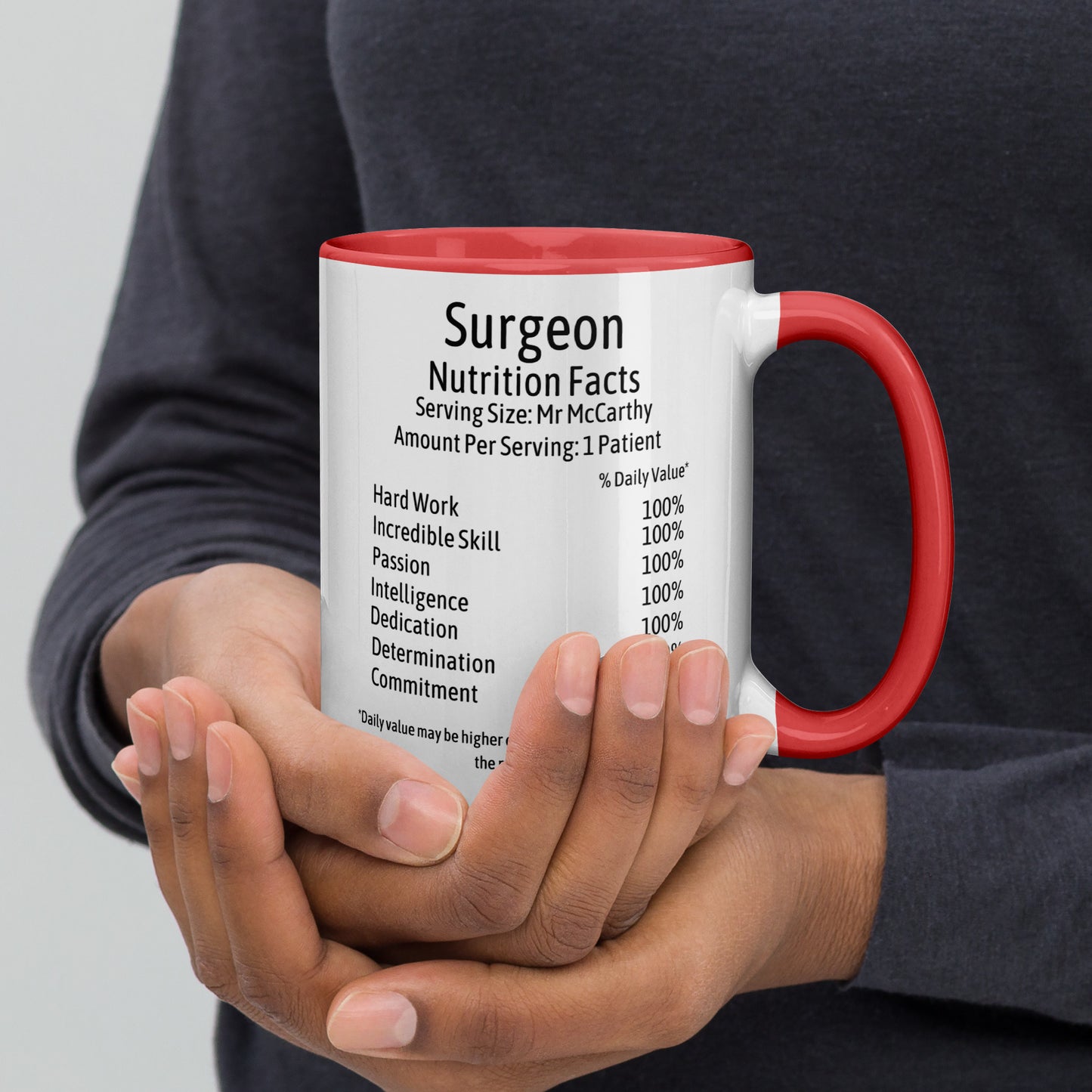 Personalised Surgeon Mug with Colour Inside