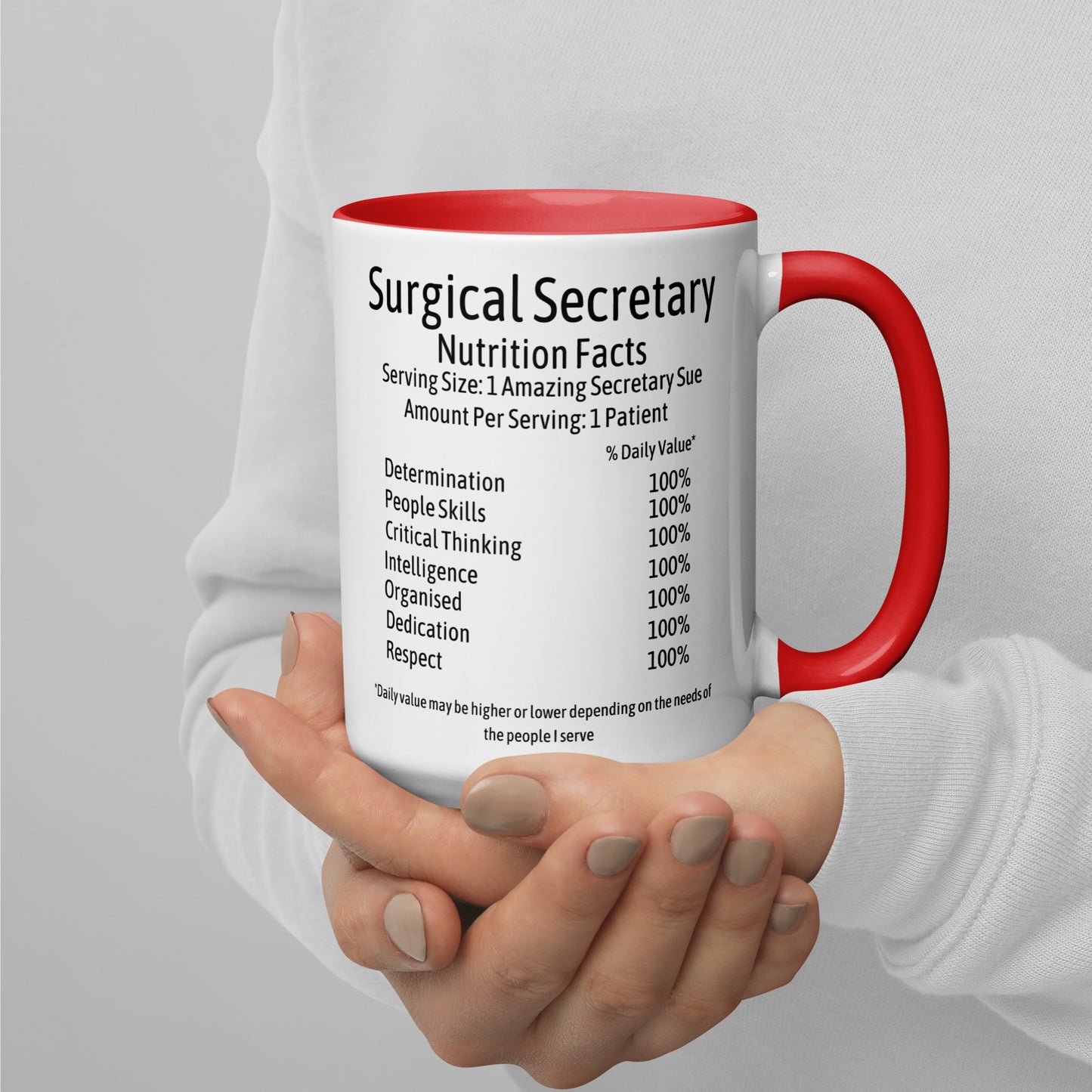 Personalised Surgical Secretary Mug with Colour Inside