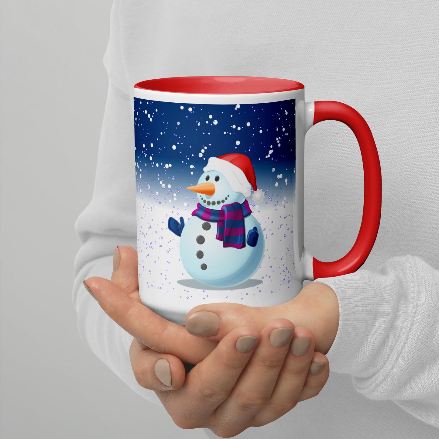 Snowman Mug with Colour Inside