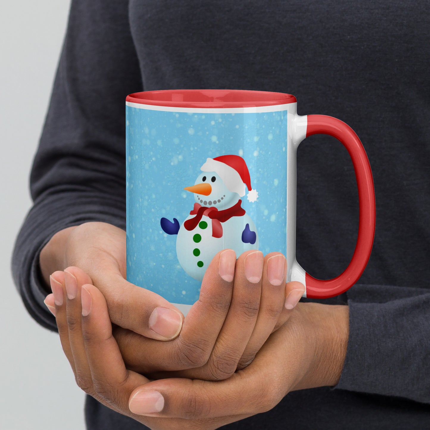 Snowflakes Mug with Colour Inside