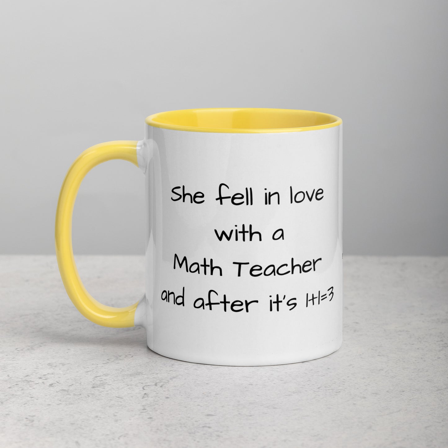 Math Teacher Mug with Color Inside