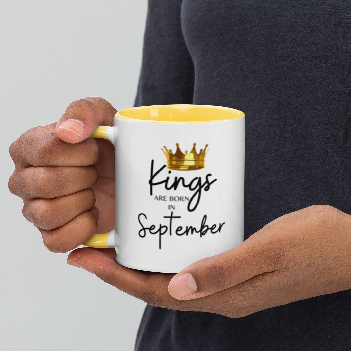 Kings Are Born In September Mug with Colour Inside