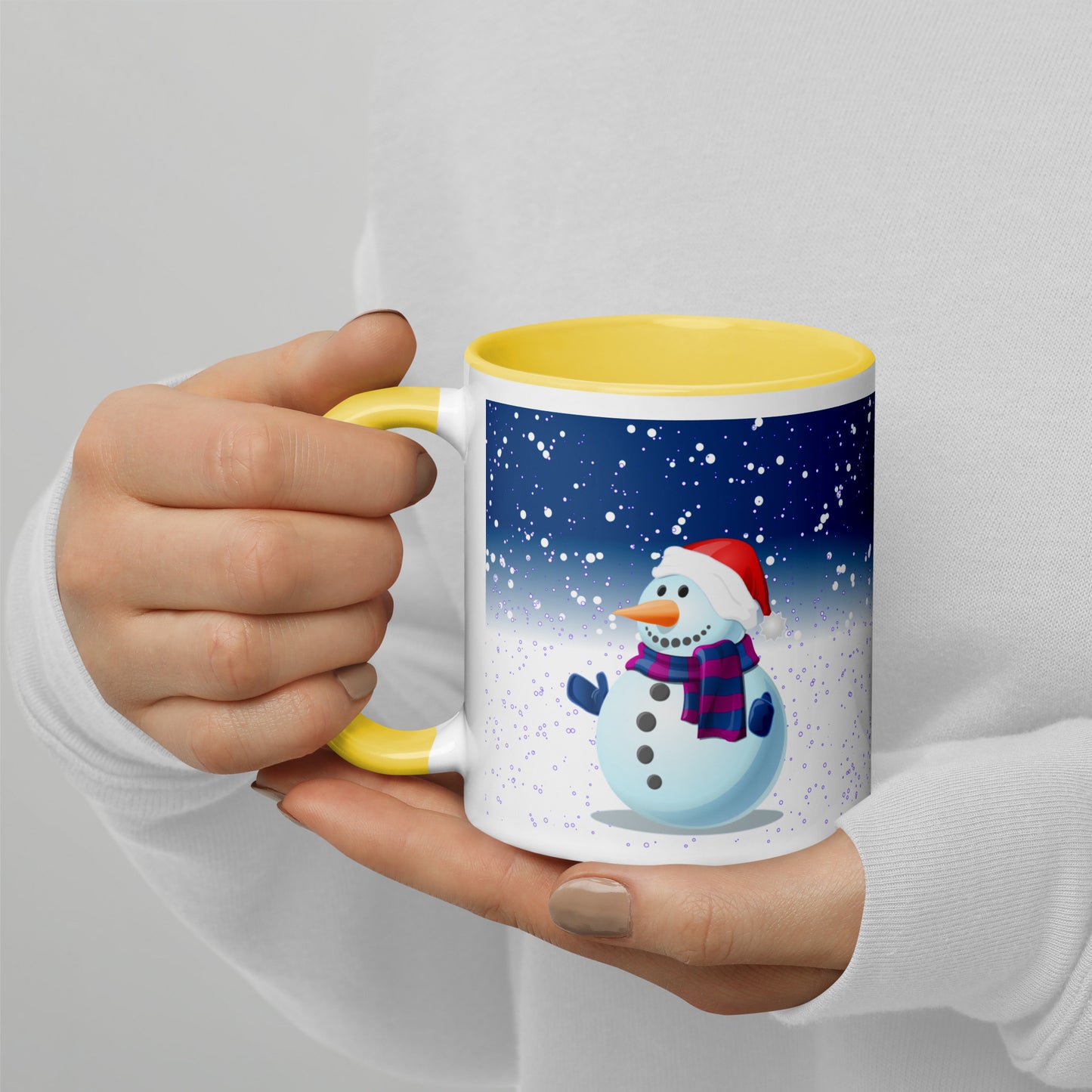 Snowman Mug with Colour Inside