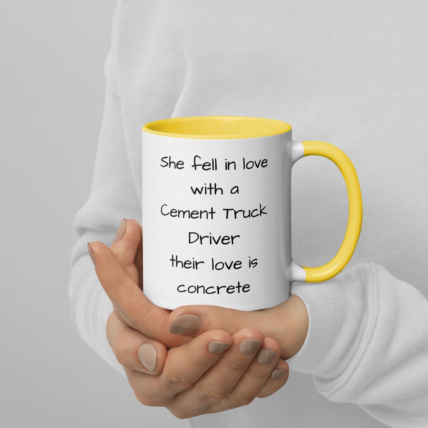 Cement Truck Driver Mug with Color Inside