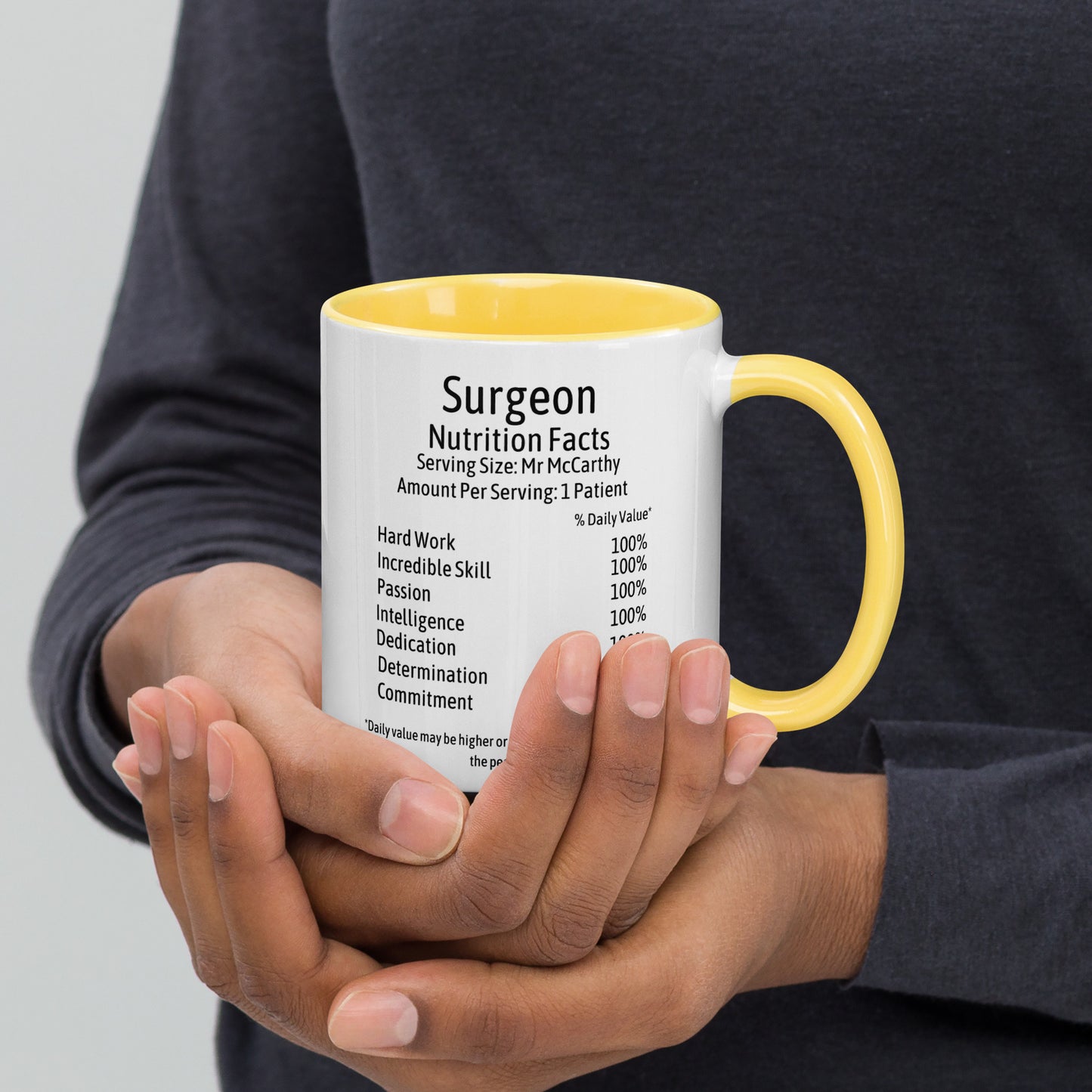 Personalised Surgeon Mug with Colour Inside
