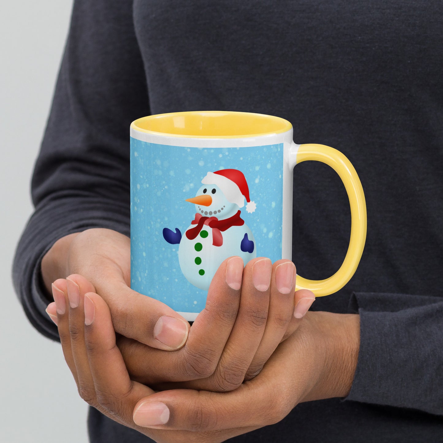 Snowflakes Mug with Colour Inside