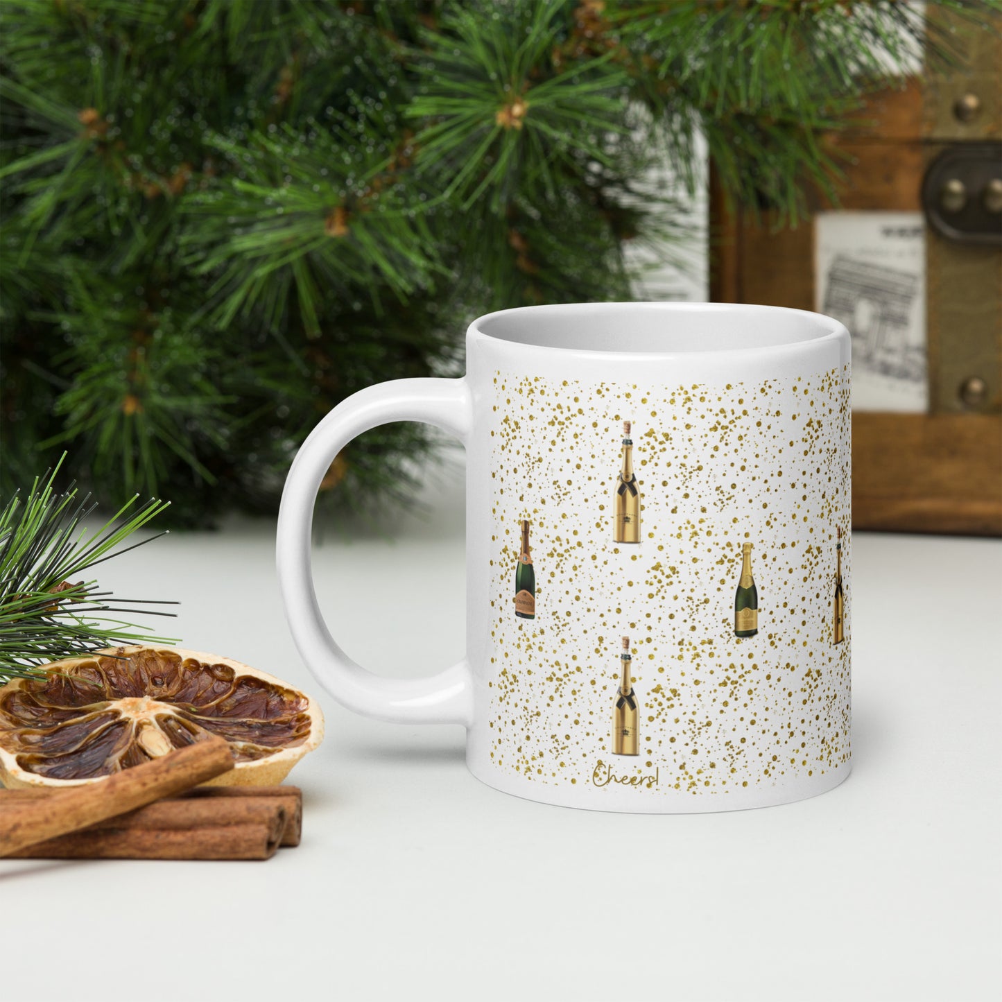 Cheers Mug, Champagne Mug, Lovely Present Or Christmas Stocking Filler