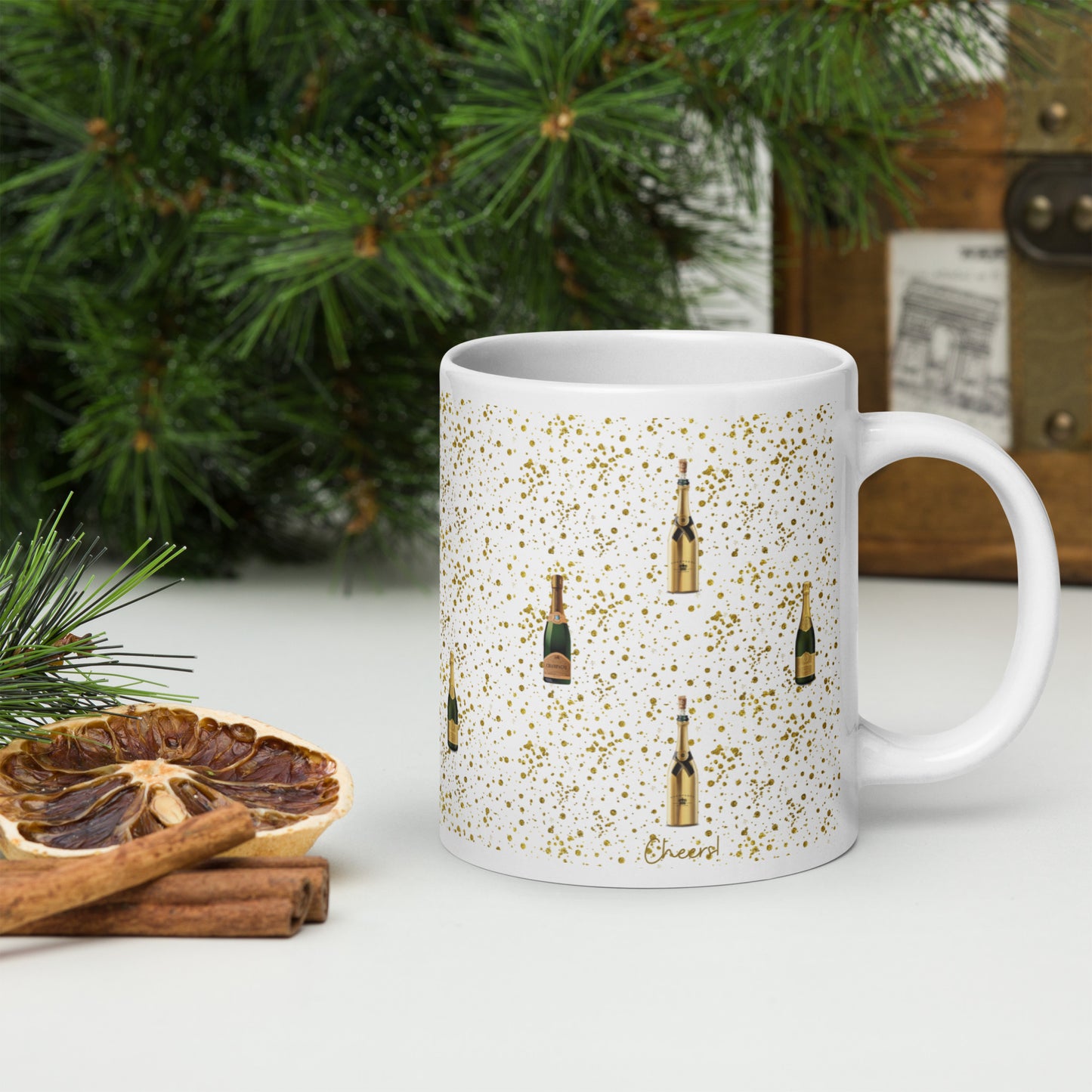 Cheers Mug, Champagne Mug, Lovely Present Or Christmas Stocking Filler