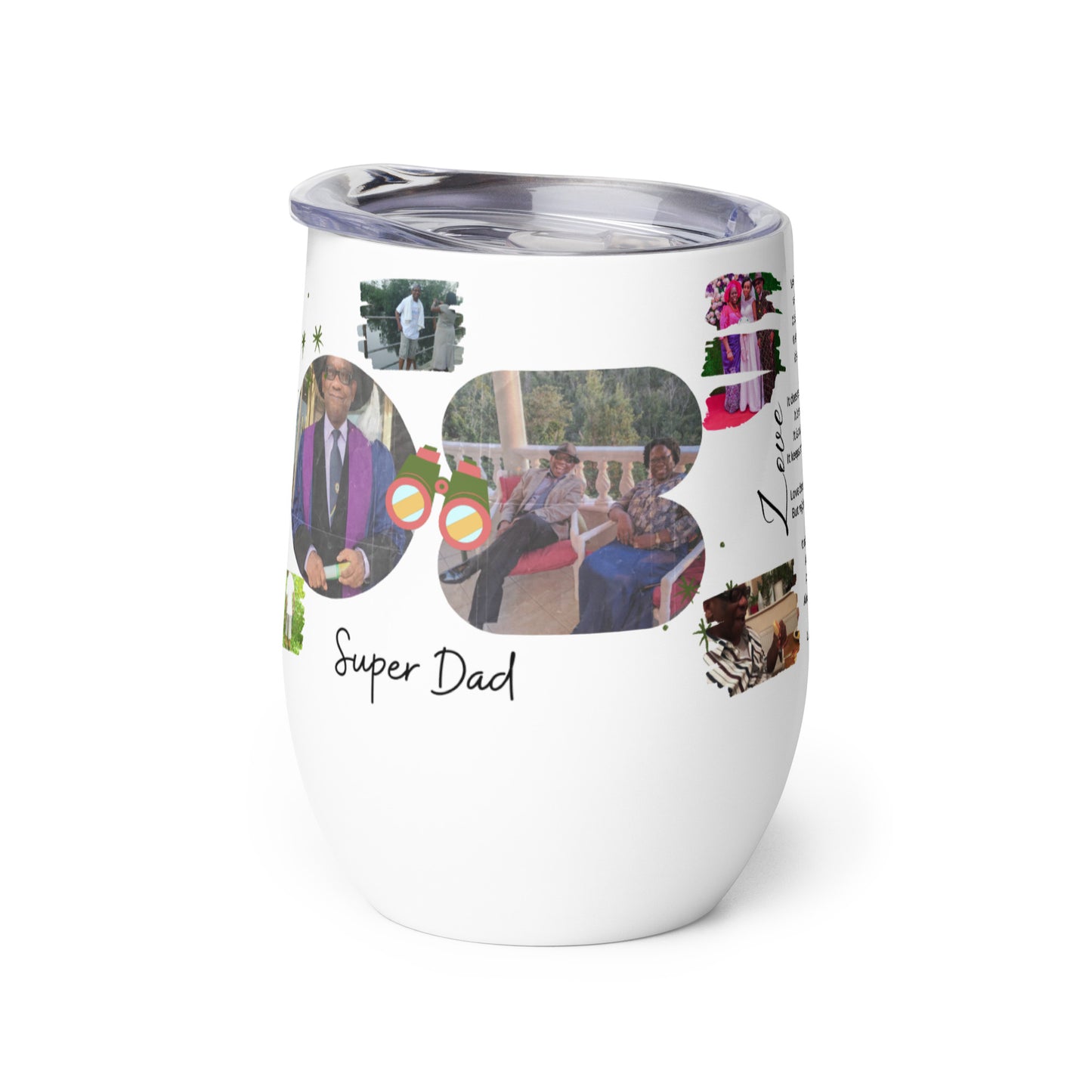 Personalised Dad Wine Tumbler