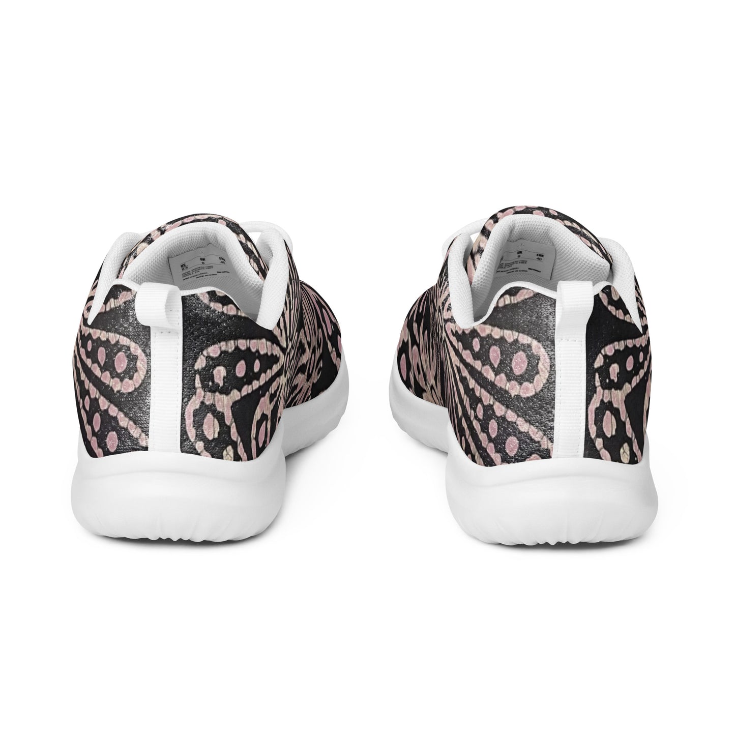 Brown Pale Pink Floral Women’s athletic shoes