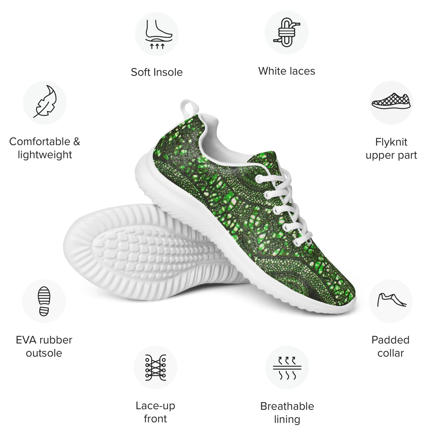 Green Peas Ankara Women’s Athletic Shoes