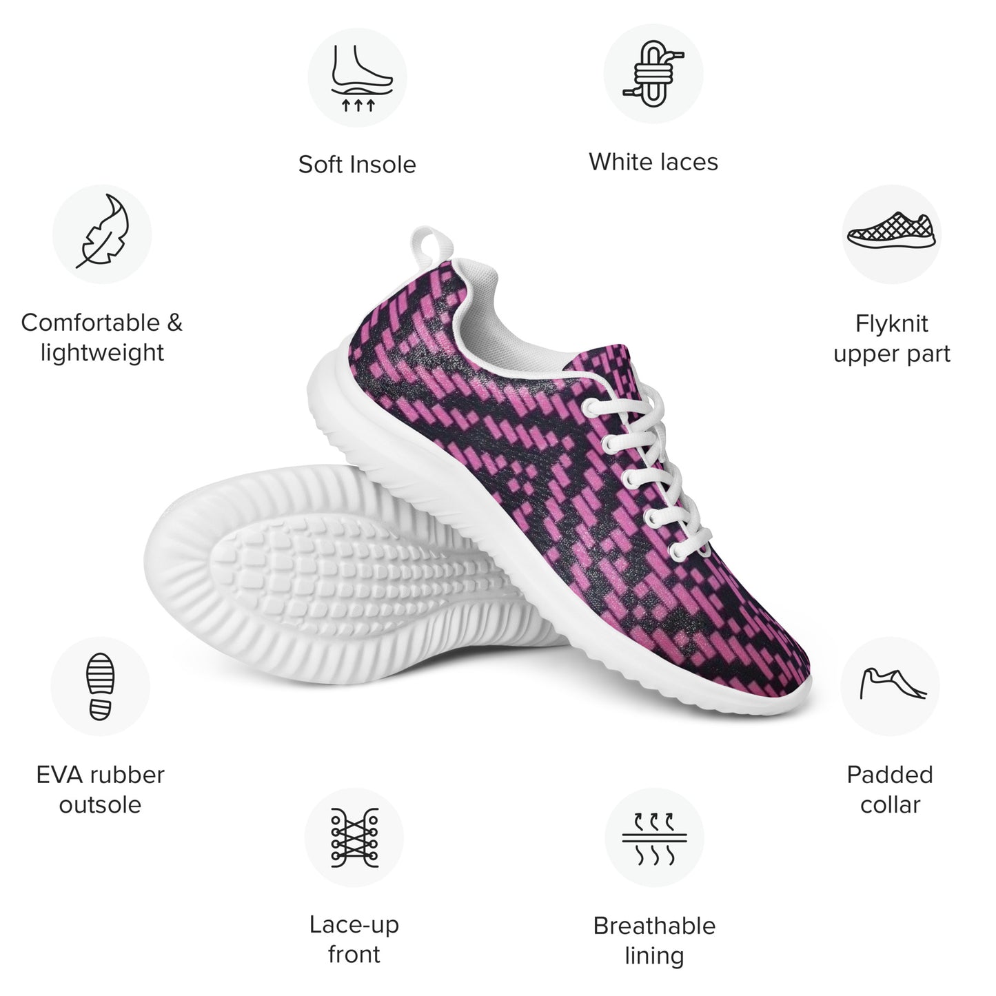 Pink Aztec Women’s athletic shoes