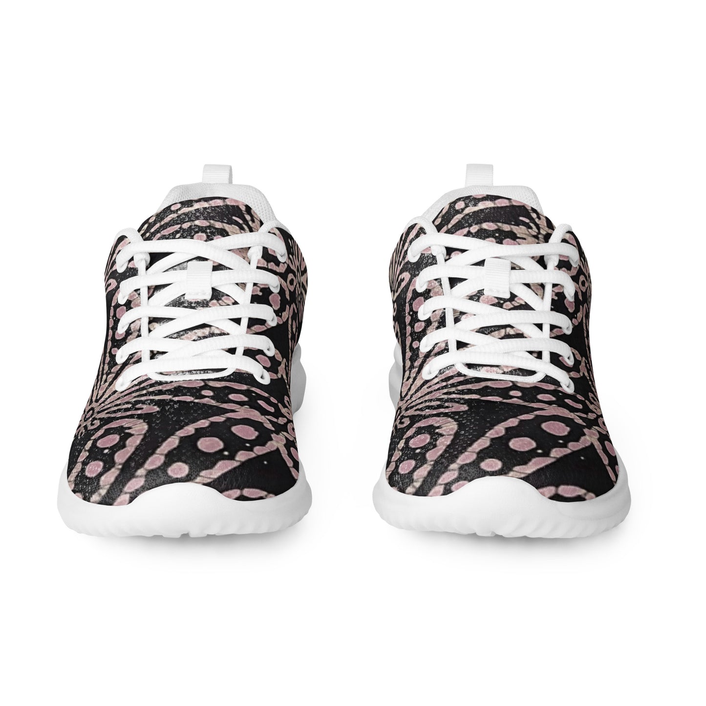 Brown Pale Pink Floral Women’s athletic shoes