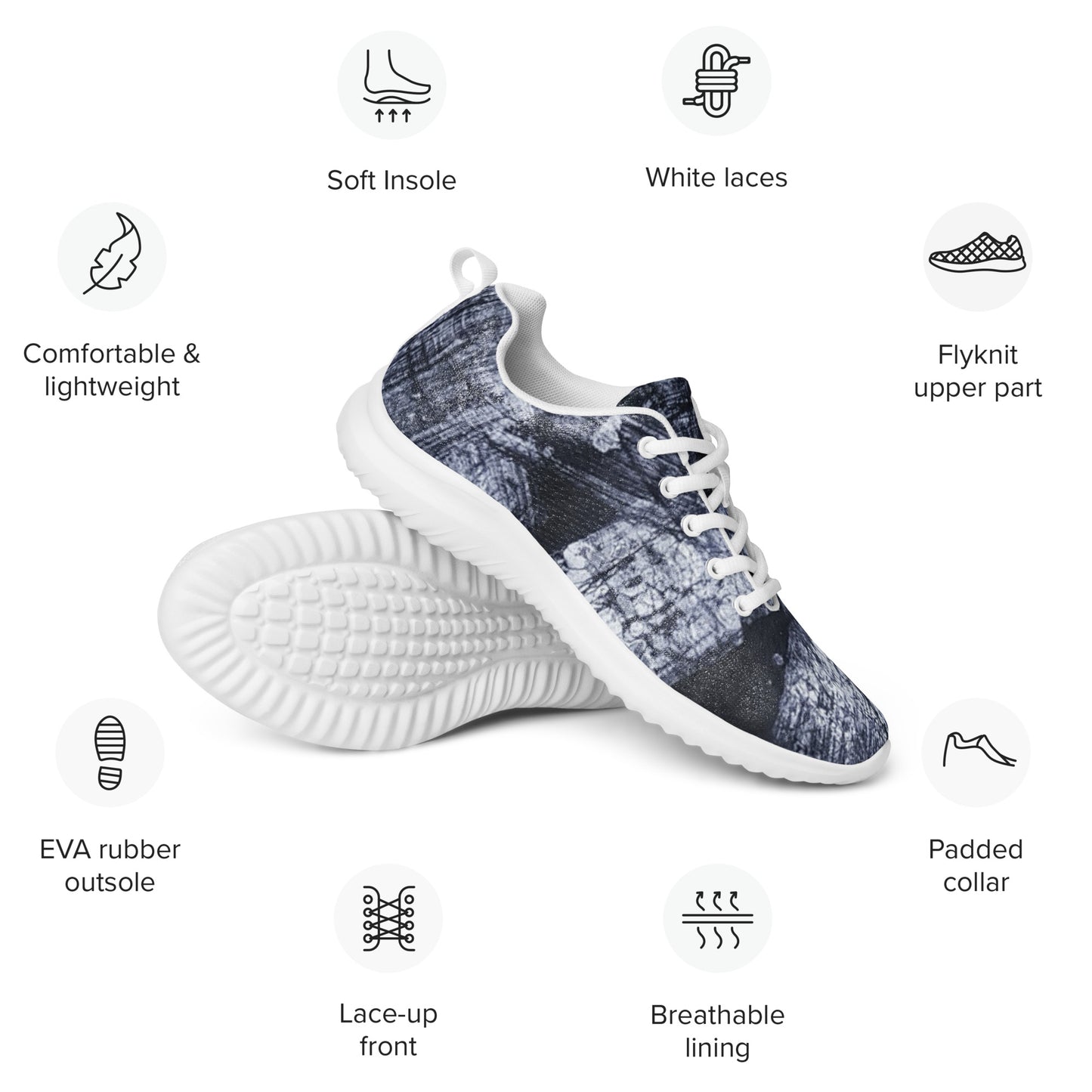 Dark Blue White Women’s athletic shoes